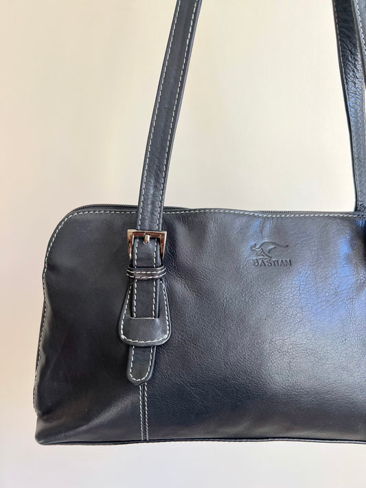 Black Leather Shoulder Bag