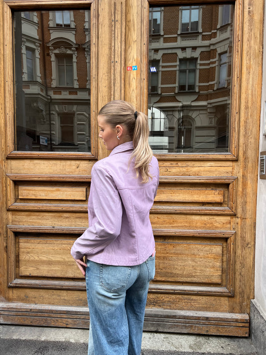 Lilac Leather Jacket