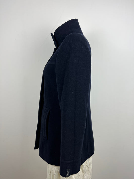 Navy Wool & Cashmere Coat