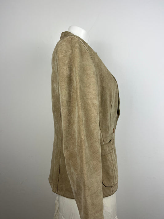 Beige Suede Blazer