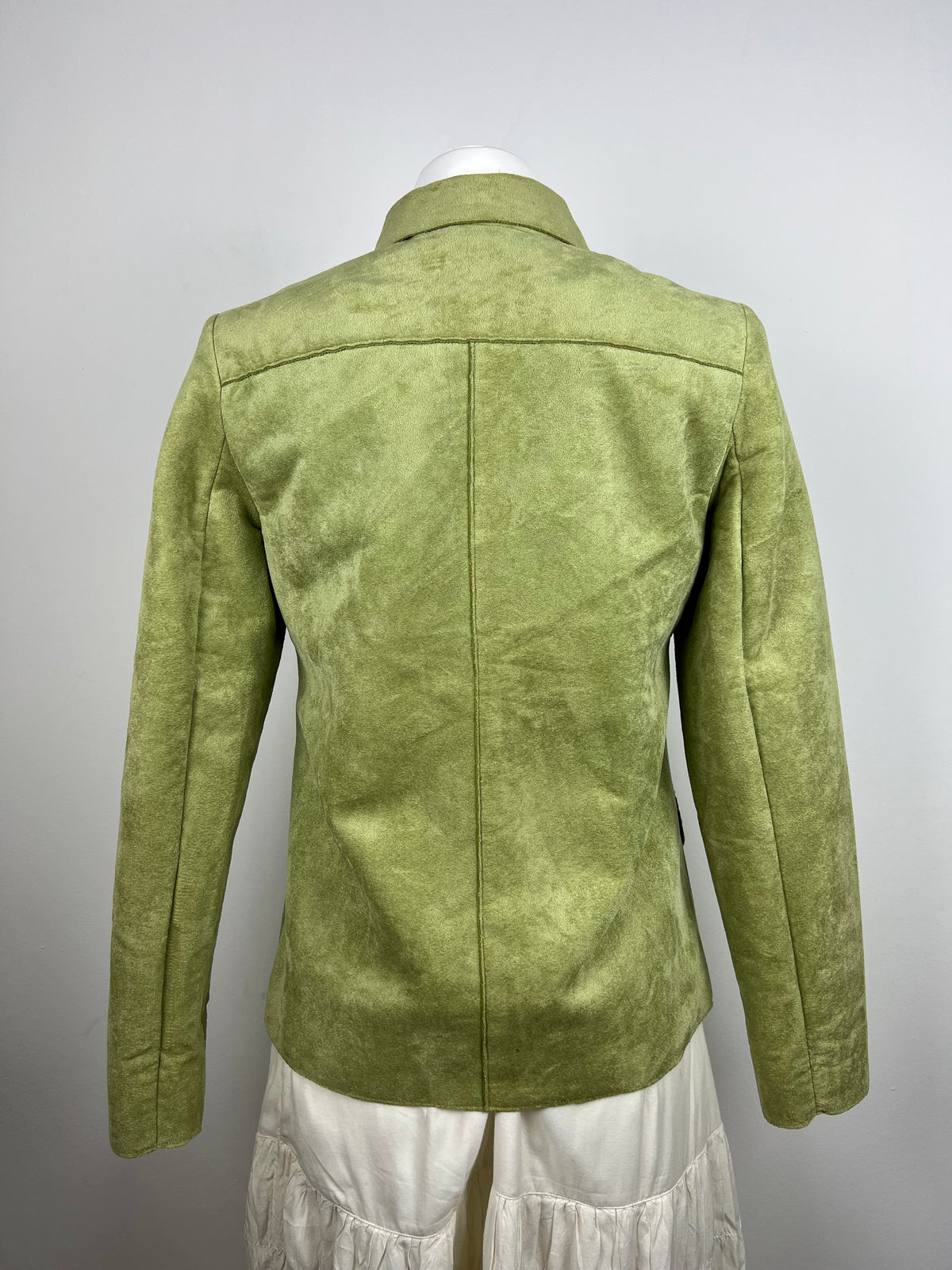 Green Suede-Look Jacket