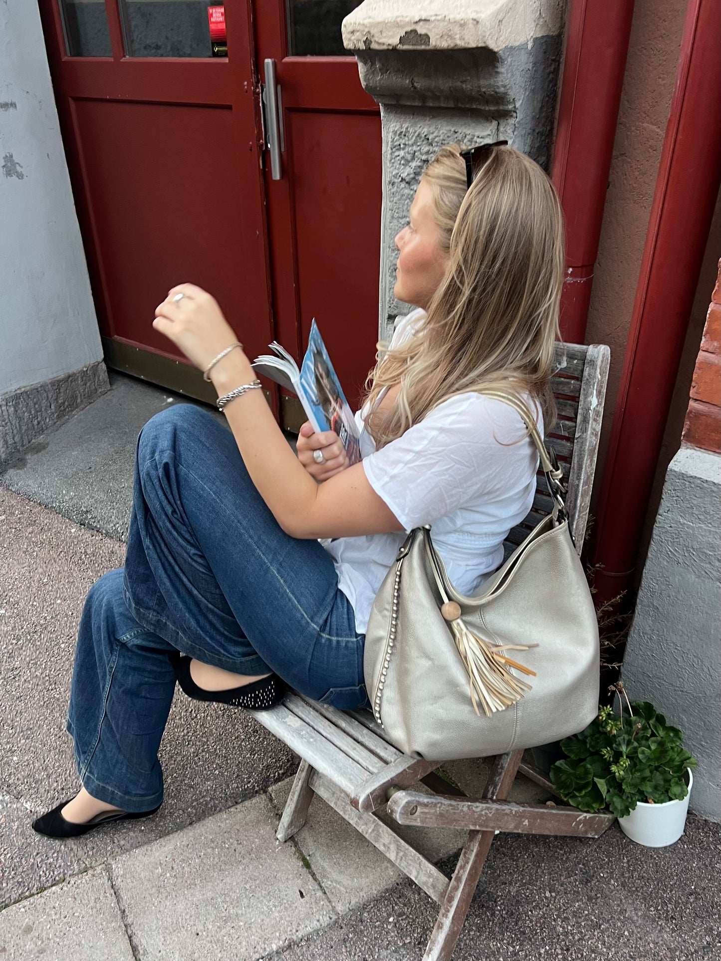 Pearl Hobo Shoulder Bag
