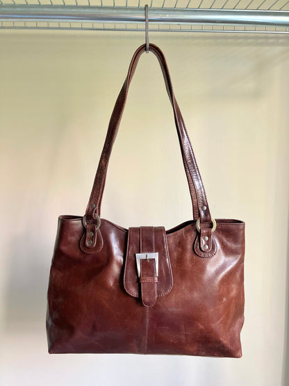 Brown Leather Shoulder Bag