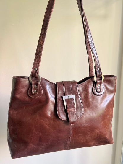 Brown Leather Shoulder Bag