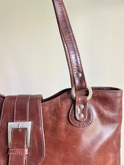 Brown Leather Shoulder Bag