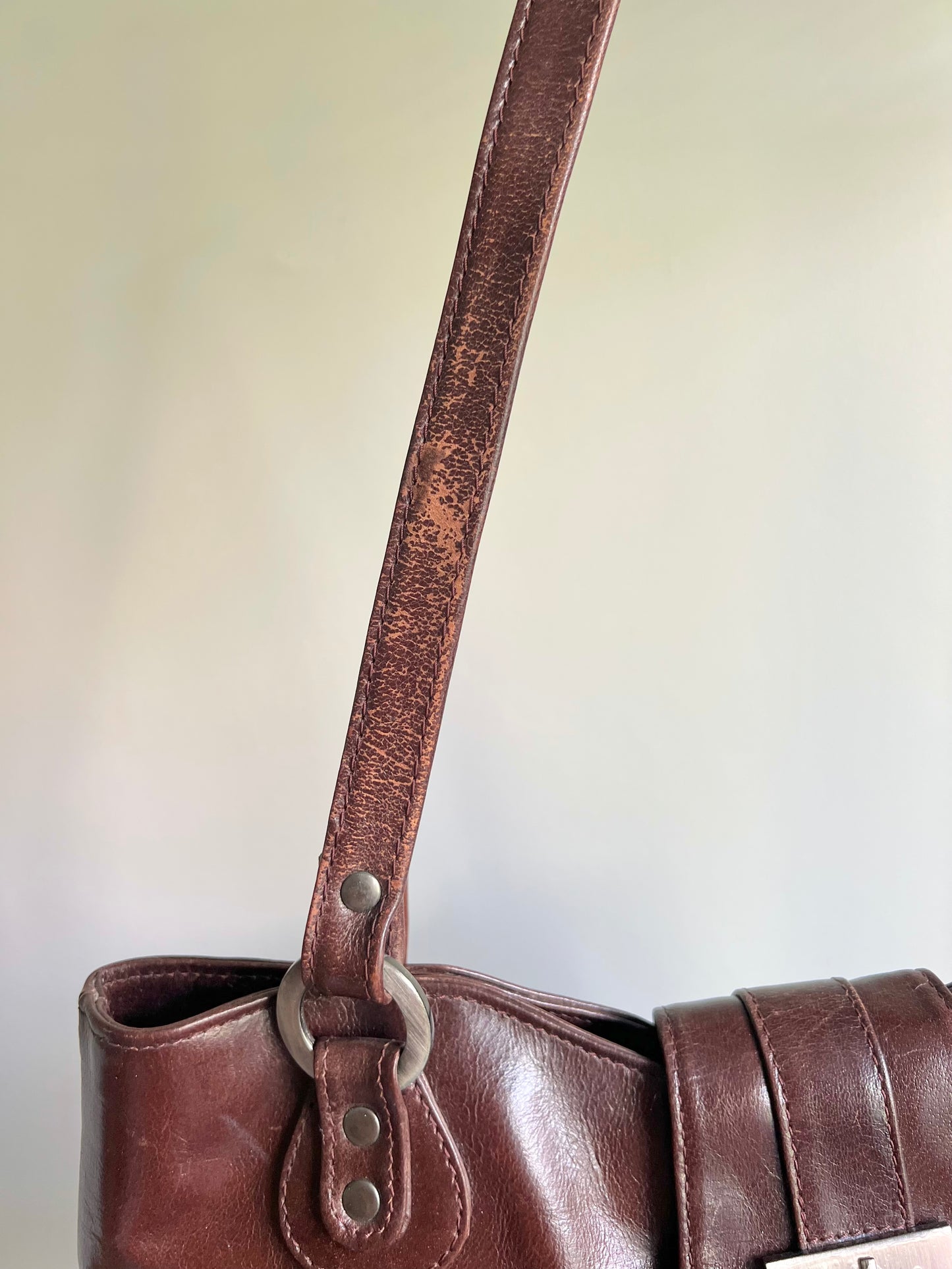 Brown Leather Shoulder Bag