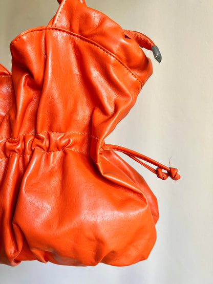 Orange Flower Detail Shoulder Bag