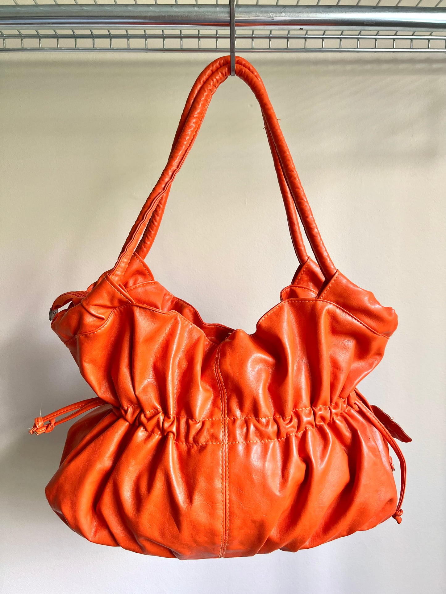 Orange Flower Detail Shoulder Bag