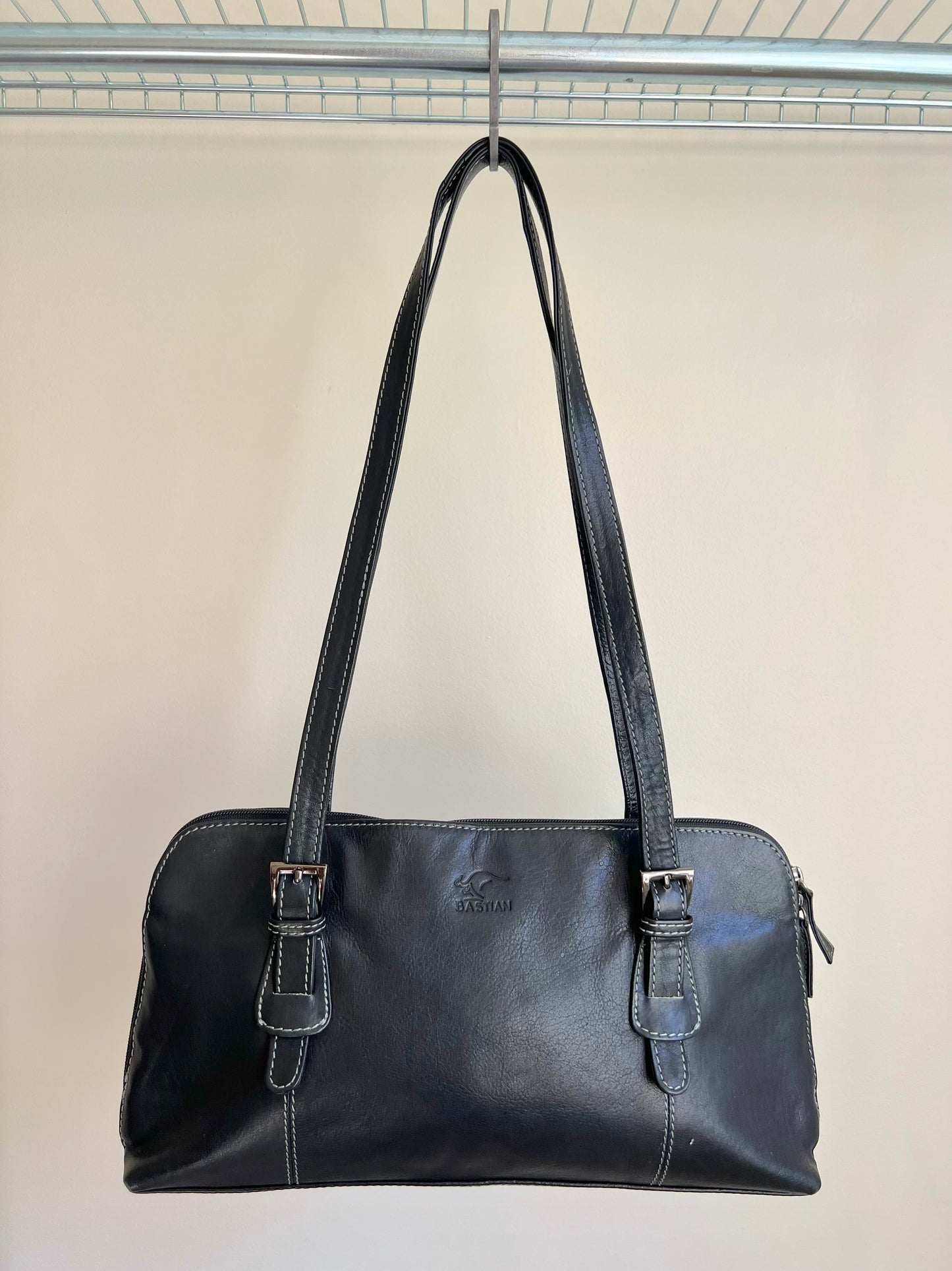 Black Leather Shoulder Bag