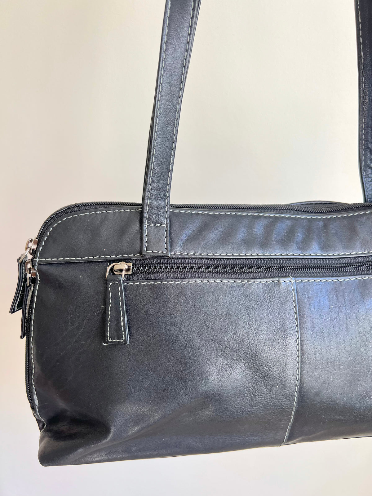 Black Leather Shoulder Bag