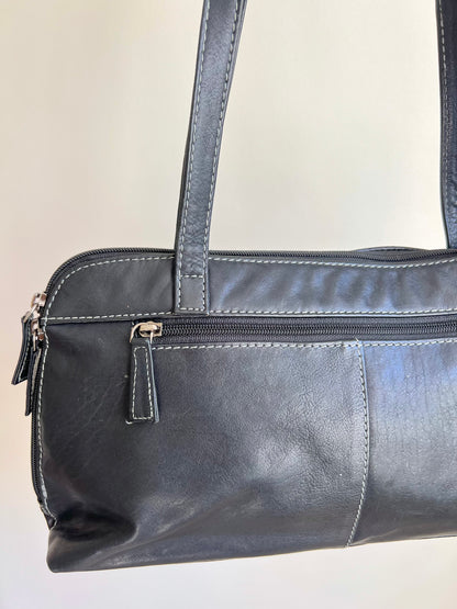 Black Leather Shoulder Bag