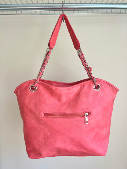 Pink Star Detail Shoulder Bag