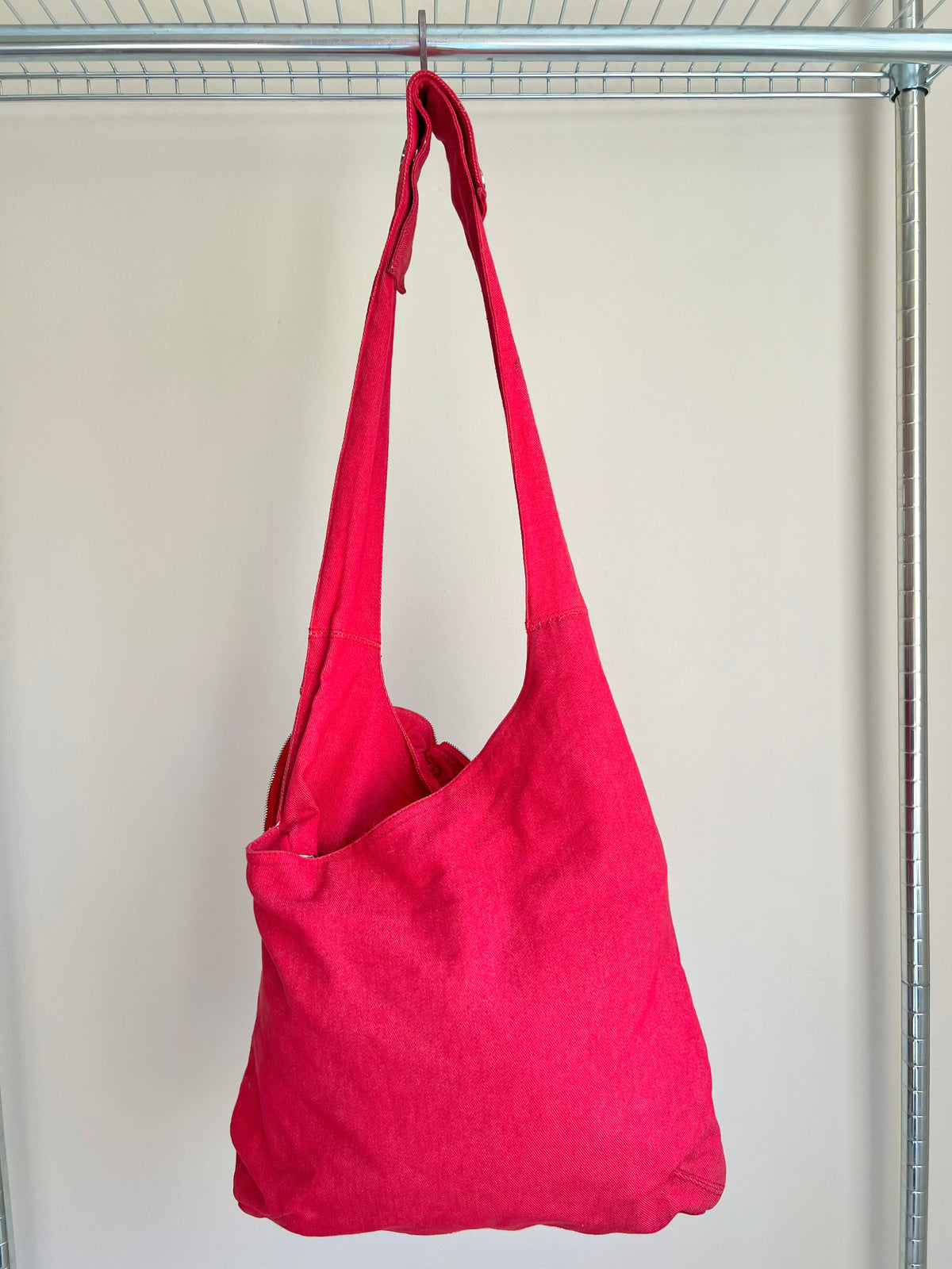 Red Zip Rose Crossbody Bag