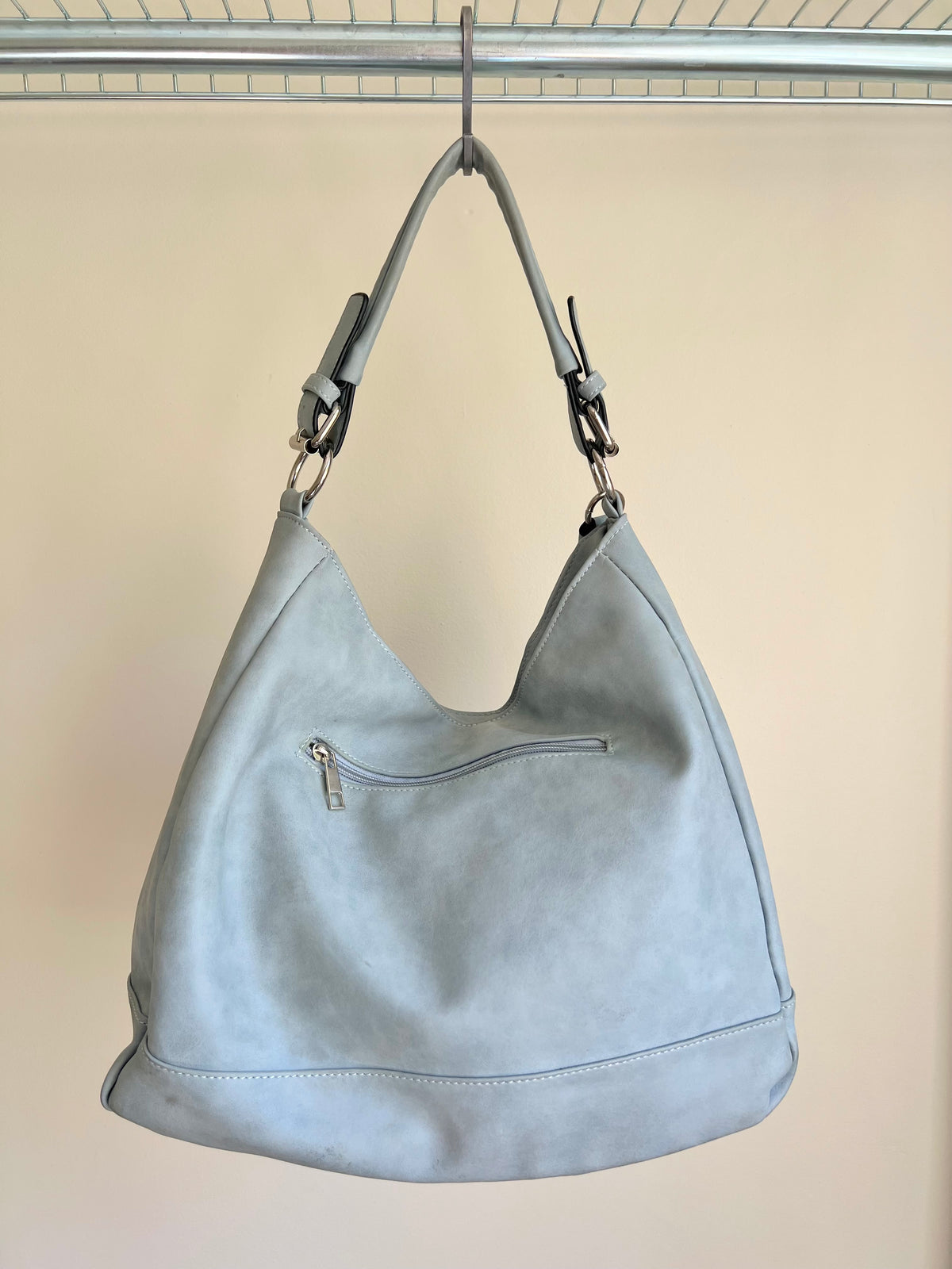 Light Blue Tassel Shoulder Bag