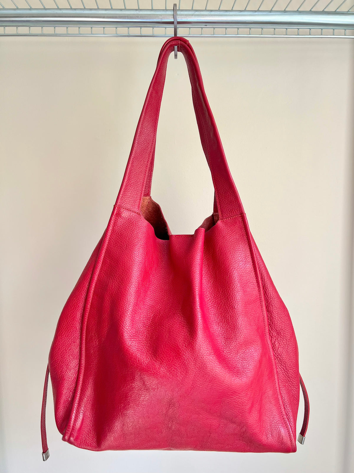 Red Leather Shoulder Bag