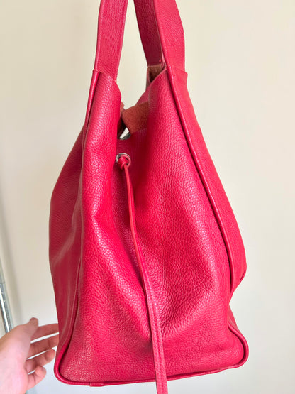 Red Leather Shoulder Bag