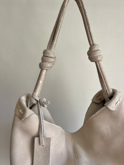 Cream Hobo Shoulder Bag