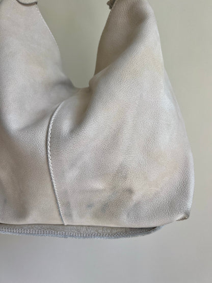 Cream Hobo Shoulder Bag