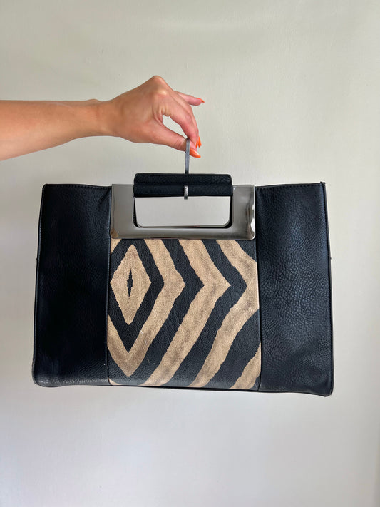 Black Zebra Print Handbag