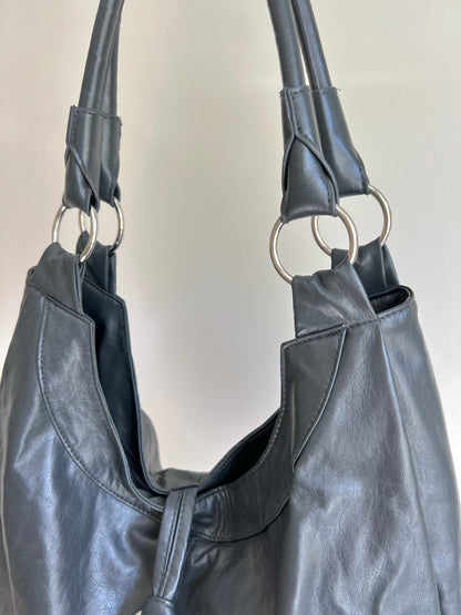 Black Heart Charm Shoulder Bag