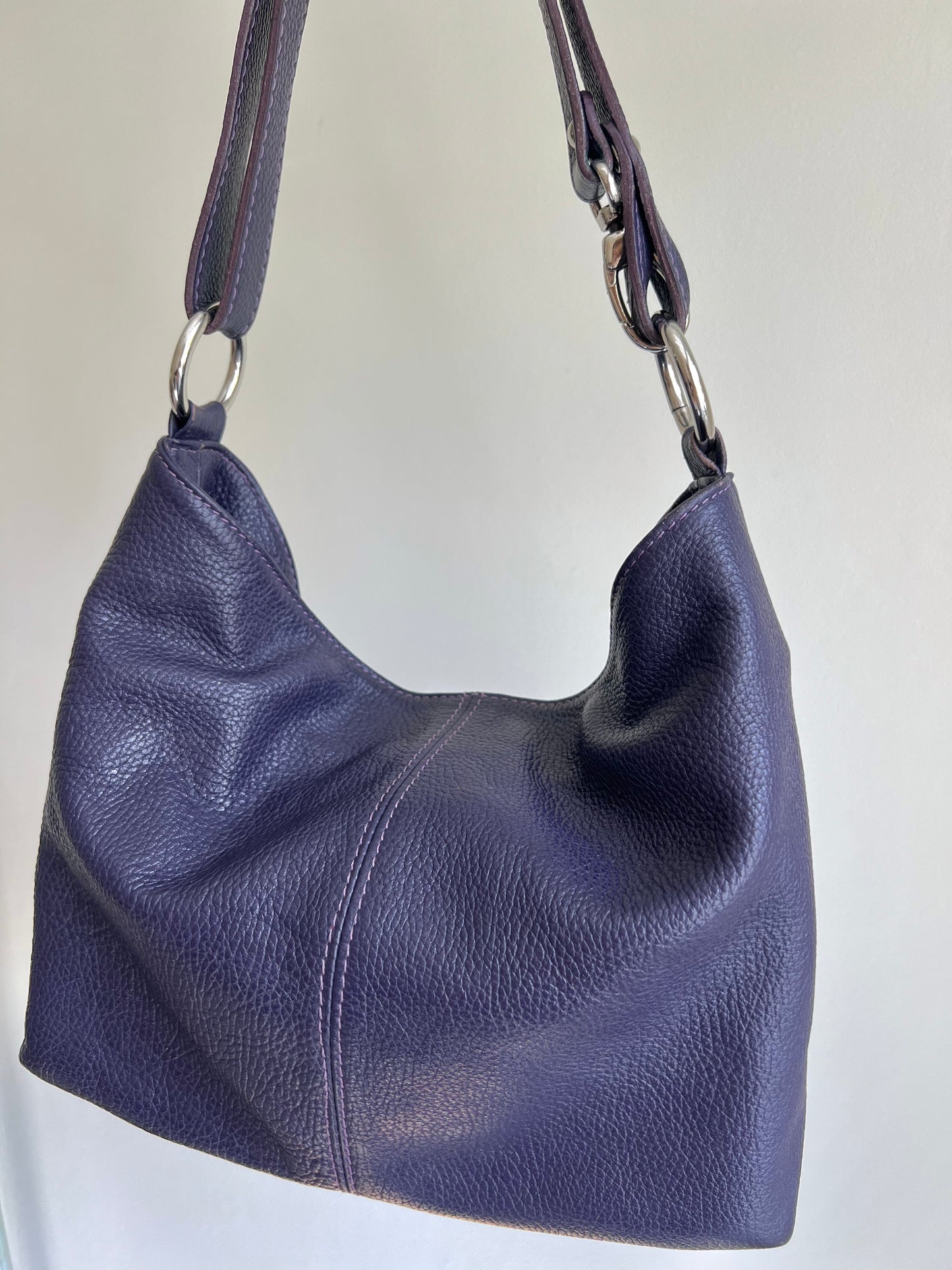 Purple Hobo Shoulder Bag