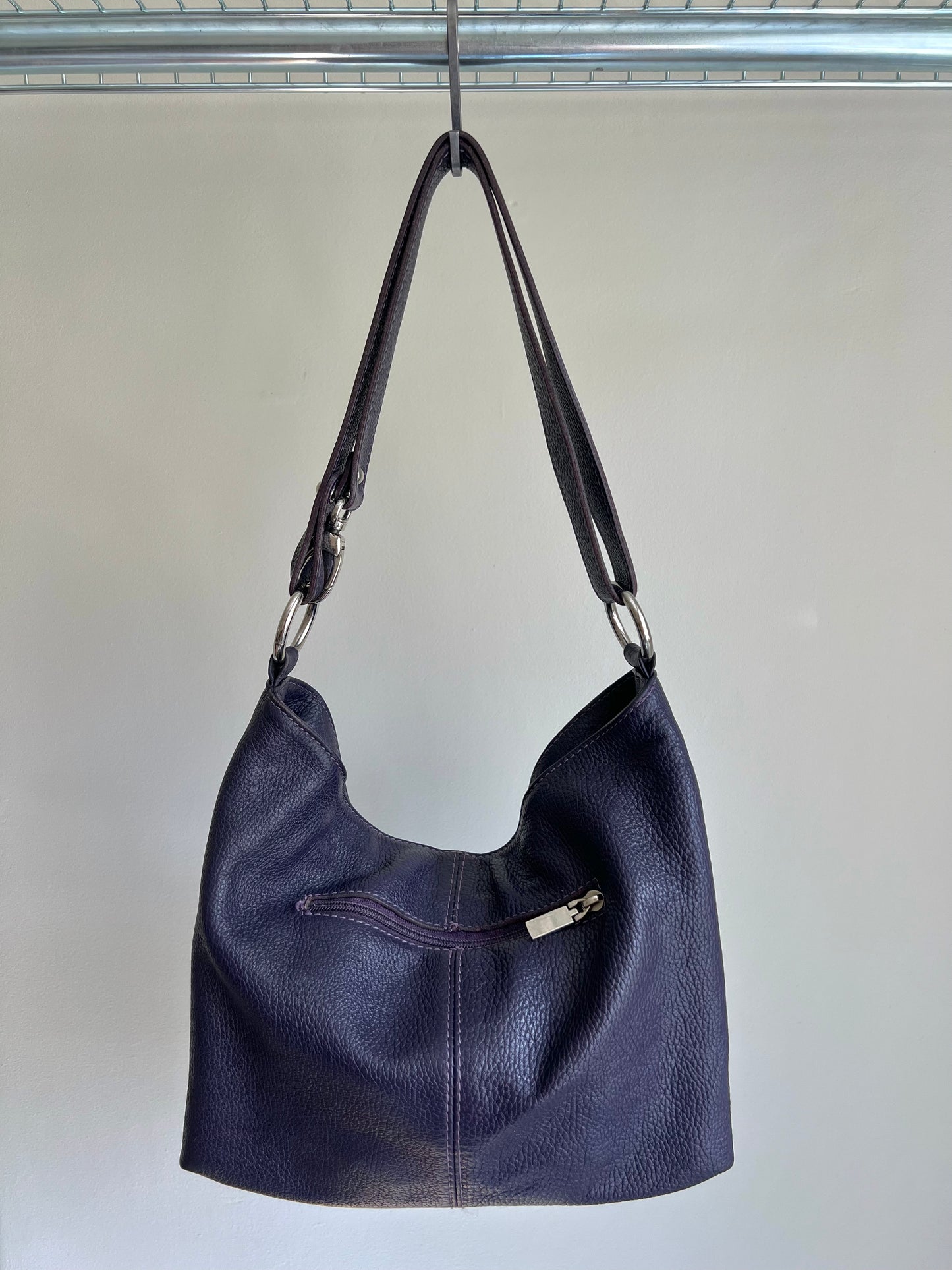 Purple Hobo Shoulder Bag