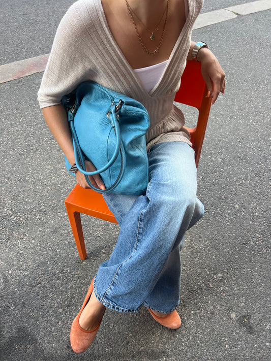 Turquoise Hobo Shoulder Bag