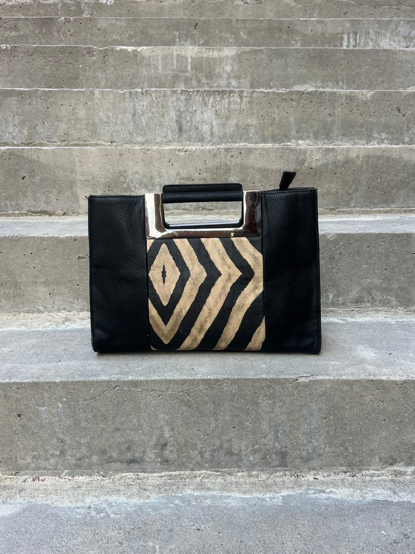 Black Zebra Print Handbag