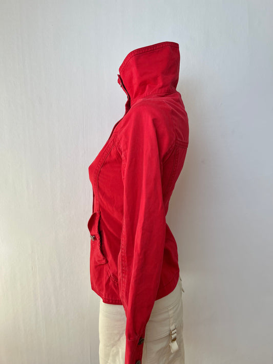 Red High Collar Jacket