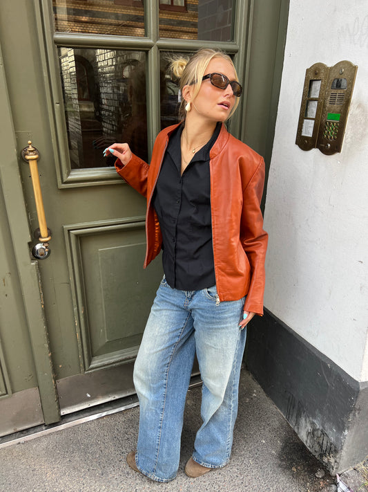 Rust Leather Jacket