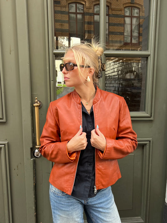 Rust Leather Jacket