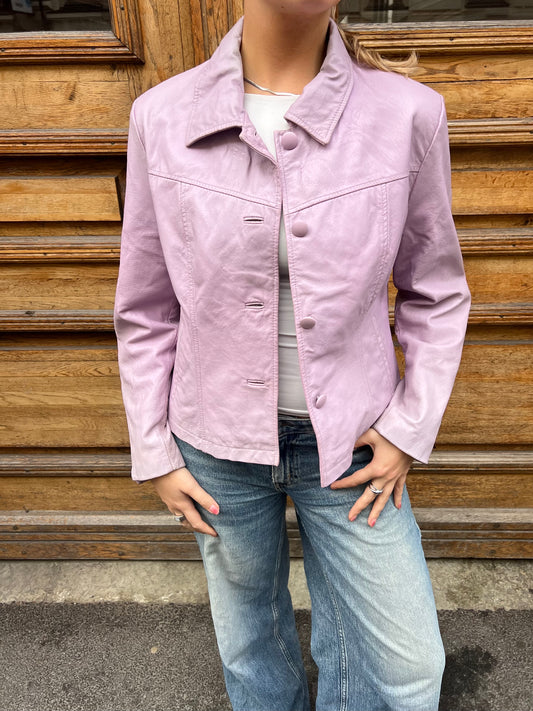 Lilac Leather Jacket