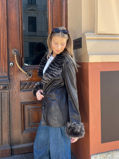 Brown Fur Trim Jacket