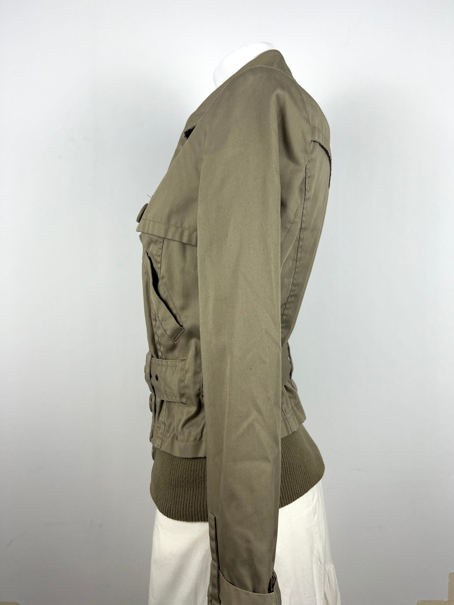 Khaki Belted Utility Jacket