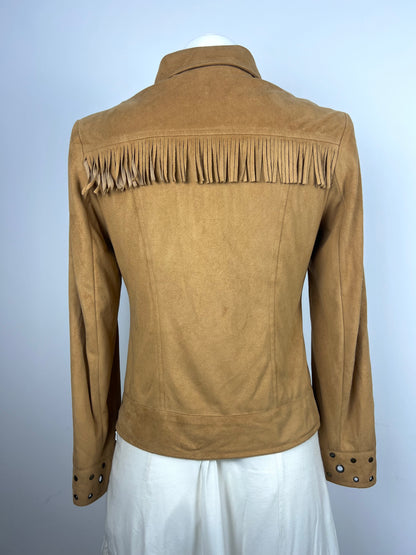 Beige Fringe Jacket