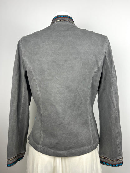 Grey Embroidered Sequin Jacket
