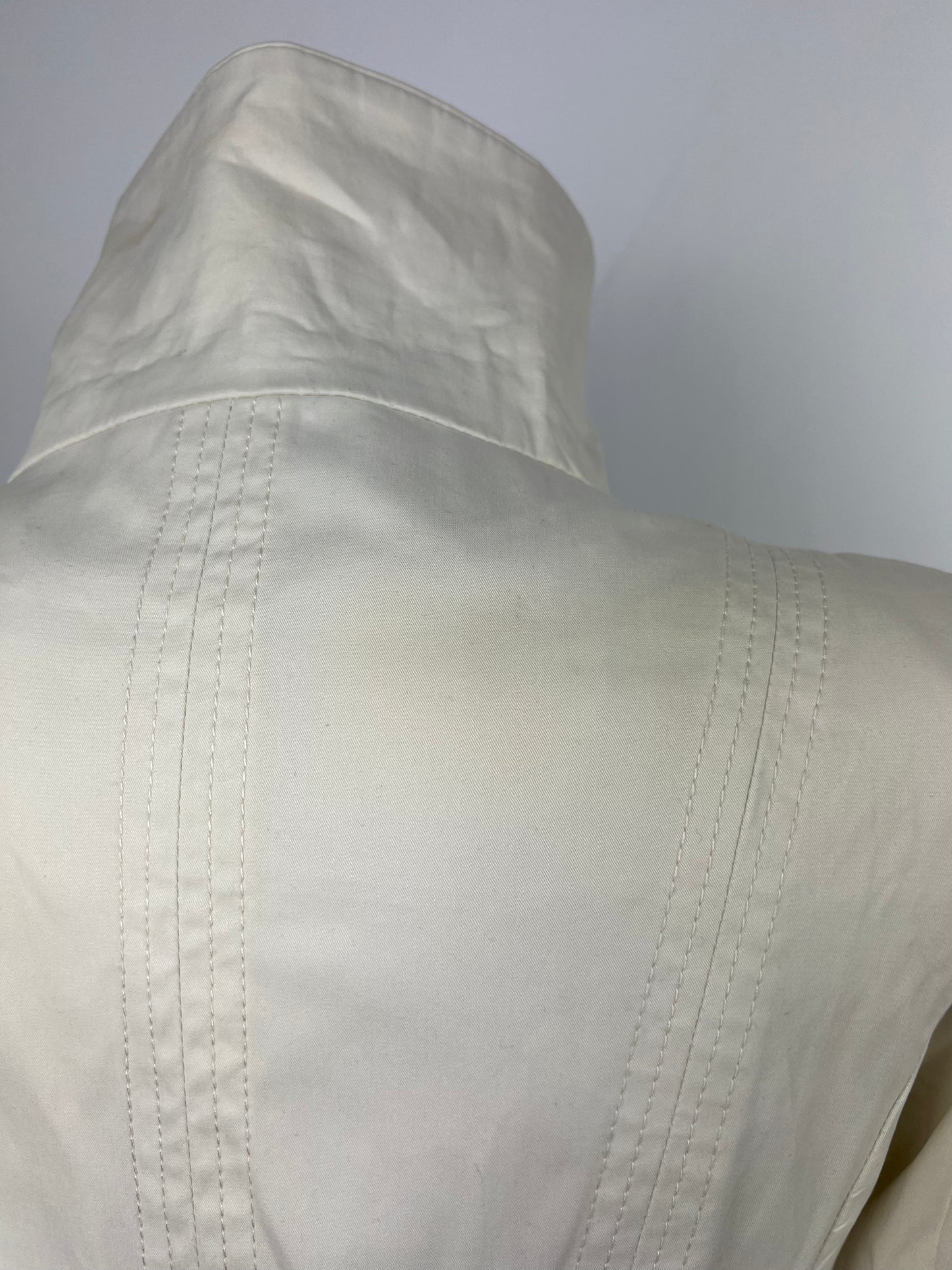 Cream Cotton Belted Safari Jacket
