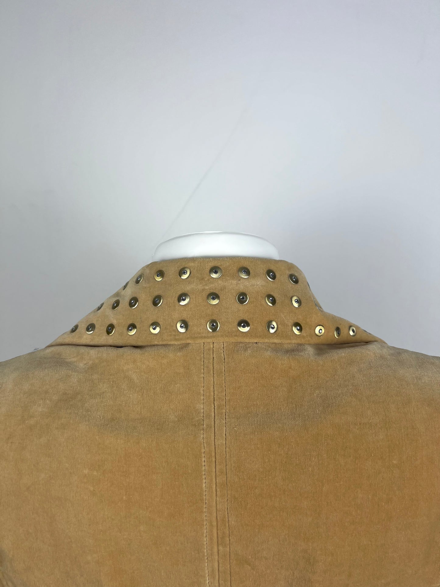 Beige Embellished Velvet Jacket