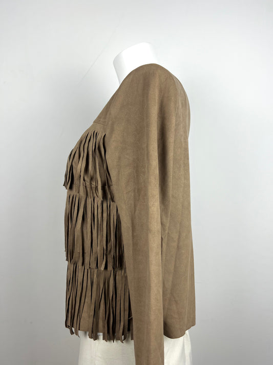 Brown Fringe Jacket