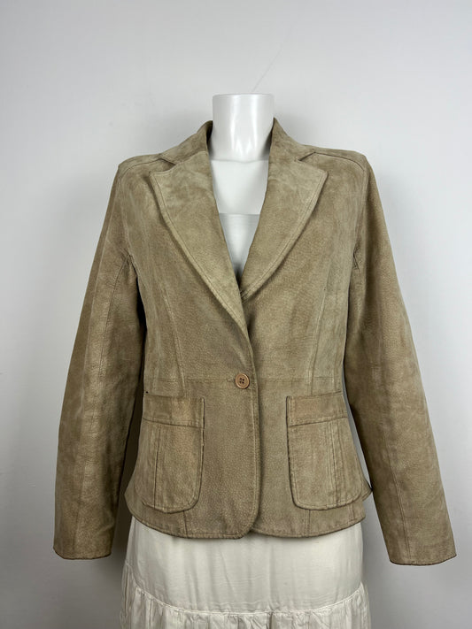 Beige Suede Blazer