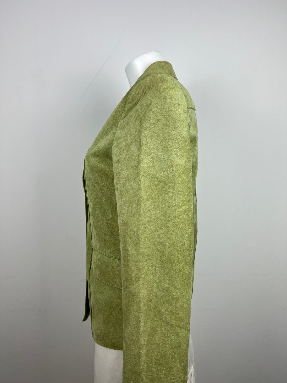 Green Suede-Look Jacket