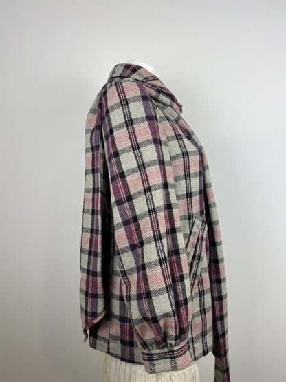 Plaid Scarf Detail Coat