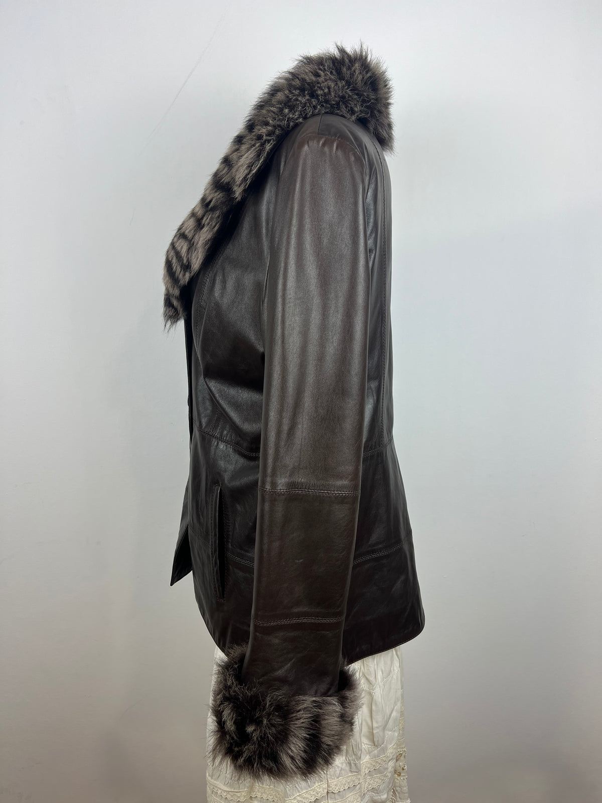 Brown Fur Trim Jacket