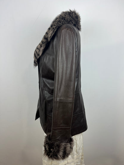 Brown Fur Trim Jacket