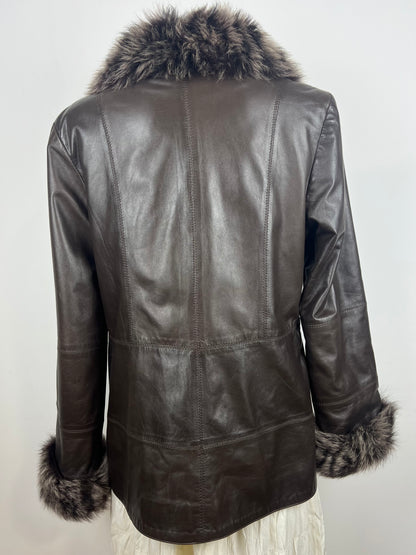 Brown Fur Trim Jacket